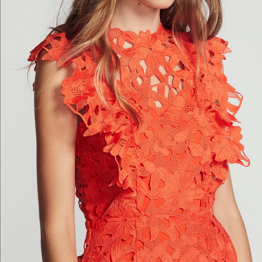 Warn once Free People Saylor Orange Open Back Dress - Picture 3 of 8